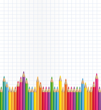 Colored pencils school background